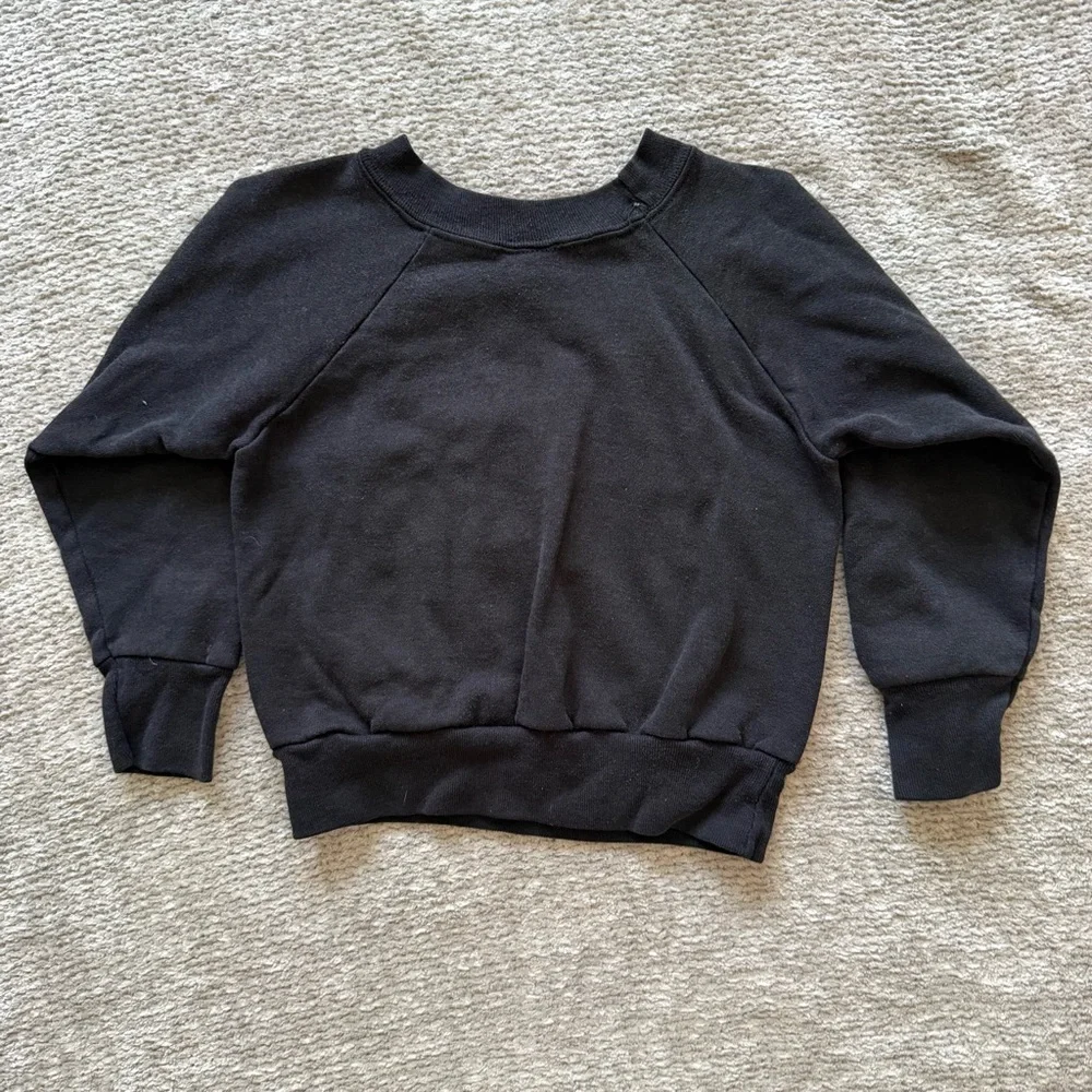 Vintage WWF Superstars Sweatshirt Hulk Hogan Kids Black‎ Crewneck USA